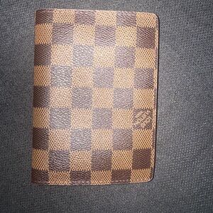 Fashion Brand Company Brown & Tan Checkerboard Passport Cover